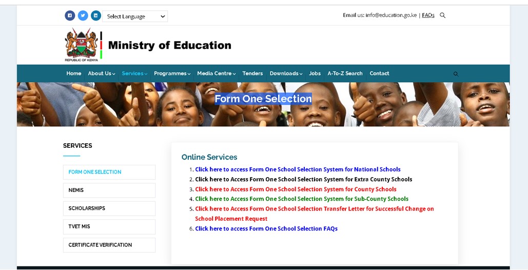 How To Check 2024 Form One Selection.